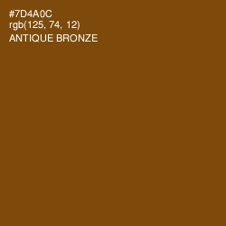 #7D4A0C - Antique Bronze Color Image